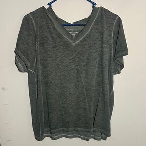 Eileen Fisher green boxy V-Neck Tee